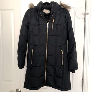 Michael Kors Navy Winter Coat Puffer, Size Small